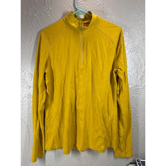 Dover Saddlery Womens 1/4 Zip Pullover Long Sleeve‎ Yellow Short Top Size XL - Picture 1 of 4
